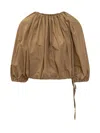 Philosophy Di Lorenzo Serafini Elastic Collar Mask Shirt In Brown