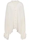 Philosophy Di Lorenzo Serafini Silk Blend Georgette Cape Shirt In Ivory