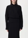Philosophy Di Lorenzo Serafini Philosophy Di Lorenzo Serafin Draped Poplin Shirt In Schwarz