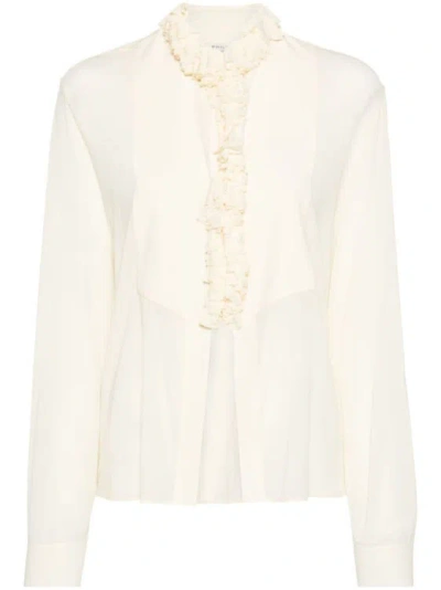 Philosophy Di Lorenzo Serafini Shirt With Ruffles In Neutrals