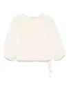 Philosophy Di Lorenzo Serafini Pleat-detail Blouse In Beige