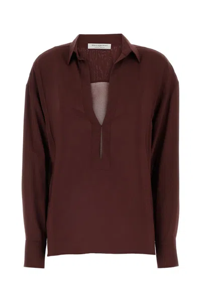 Philosophy Di Lorenzo Serafini Shirts In Brown