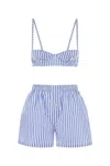 Philosophy Di Lorenzo Serafini Two-piece Set Of Striped Shorts And Underwear In Stripped
