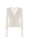 Philosophy Di Lorenzo Serafini Semi-transparent Viscose Blouse With Floral Motif In White