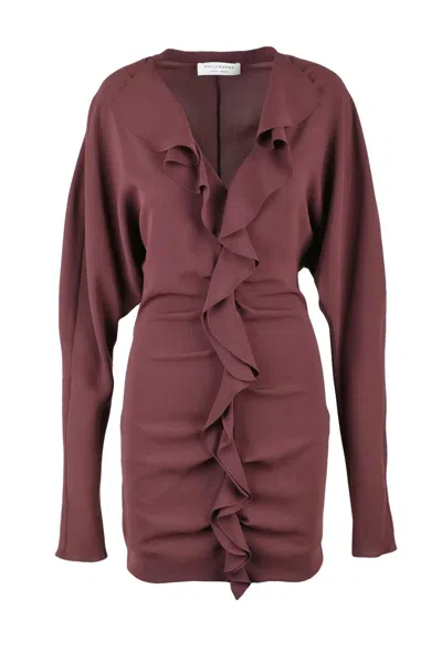 Philosophy Di Lorenzo Serafini Short Dress Red - Red In Burgundy