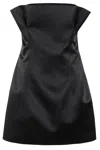 Philosophy Di Lorenzo Serafini Strapless Duchesse Mini Dress In Nero
