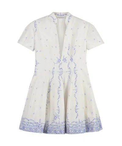 PHILOSOPHY DI LORENZO SERAFINI SHORT-SLEEVED V-NECK DRESS