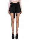 Philosophy Di Lorenzo Serafini High-waisted Shorts With Bow Belt In Black