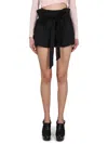 Philosophy Di Lorenzo Serafini High-waisted Shorts With Bow Belt In Black