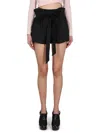 Philosophy Di Lorenzo Serafini High-waisted Shorts With Bow Belt In Black