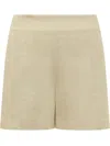 Philosophy Di Lorenzo Serafini Chambray High Waist Tailored Shorts In Neutral