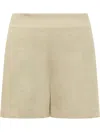 Philosophy Di Lorenzo Serafini Chambray High Waist Tailored Shorts In Neutral