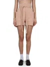 Philosophy Di Lorenzo Serafini High-waisted Tailored Shorts In Pink