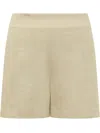 Philosophy Di Lorenzo Serafini Chambray High Waist Tailored Shorts In Neutral