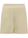Philosophy Di Lorenzo Serafini Chambray High Waist Tailored Shorts In Neutral