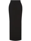 Philosophy Di Lorenzo Serafini Side-slit Long Straight Skirt In Black