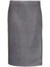 Philosophy Di Lorenzo Serafini Light Scuba Midi Skirt In Grey