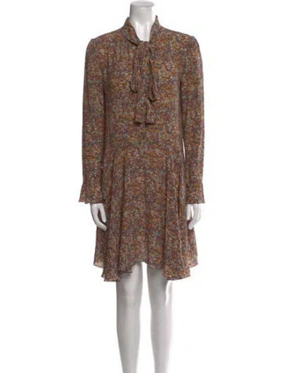 Pre-owned Philosophy Di Lorenzo Serafini Silk Knee-length Dress In Blue