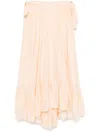 Philosophy Di Lorenzo Serafini Silk Maxi Skirt In Orange