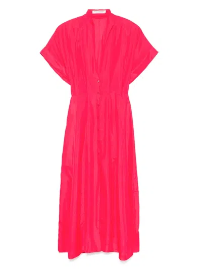 Philosophy Di Lorenzo Serafini Silk Midi Dress In Pink