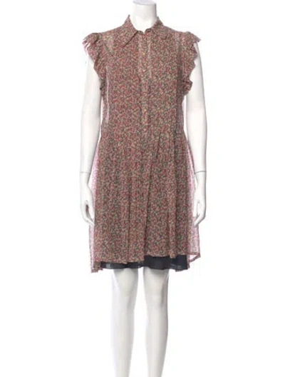 Pre-owned Philosophy Di Lorenzo Serafini Silk Mini Dress In Purple