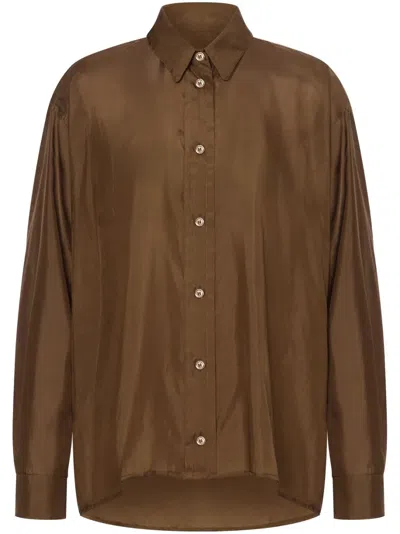 Philosophy Di Lorenzo Serafini Hemd Aus Seide In Brown