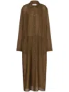 Philosophy Di Lorenzo Serafini Habotai Silk Wash Long Coat Clothing In Brown