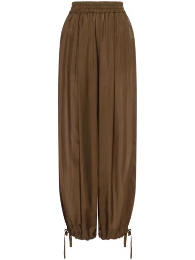 PHILOSOPHY DI LORENZO SERAFINI SILK TAPERED TROUSERS