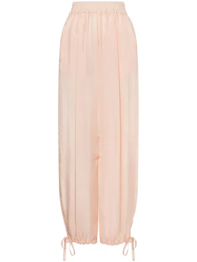 Philosophy Di Lorenzo Serafini Silk Tapered Trousers In 白色