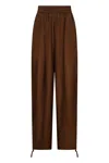 Shop Philosophy Di Lorenzo Serafini Silk Trousers In Brown