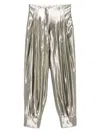 Philosophy Di Lorenzo Serafini Silver Casual Trousers Laminated-effect In Silver