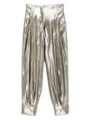 Philosophy Di Lorenzo Serafini Silver Casual Trousers Laminated-effect