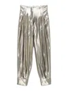 Philosophy Di Lorenzo Serafini Silver Casual Trousers Laminated-effect In Silver