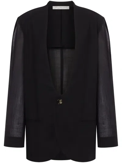 Philosophy Di Lorenzo Serafini Einreihiges Sakko In Black