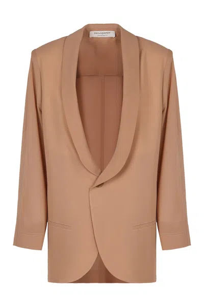 PHILOSOPHY DI LORENZO SERAFINI SINGLE-BREASTED ONE BUTTON JACKET