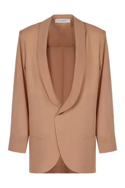 PHILOSOPHY DI LORENZO SERAFINI PHILOSOPHY DI LORENZO SERAFINI SINGLE-BREASTED ONE BUTTON JACKET