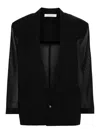 PHILOSOPHY DI LORENZO SERAFINI SINGLE-BREASTED SEMI-TRANSPARENT BLAZER