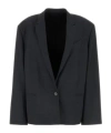 Philosophy Di Lorenzo Serafini Charcoal Stretch Polyester Blend Blazer In Black