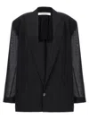Philosophy Di Lorenzo Serafini Blazer Monopetto Design Semi Trasparente In Black
