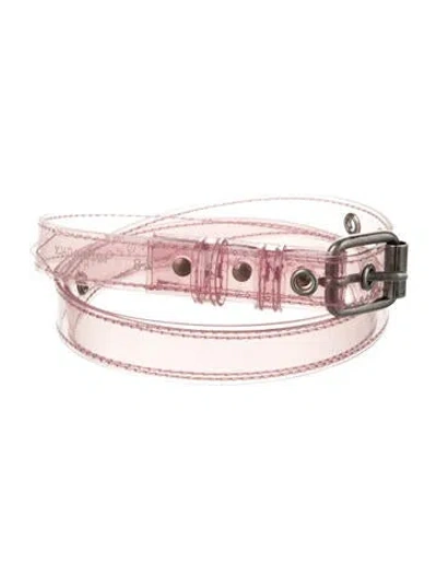 Pre-owned Philosophy Di Lorenzo Serafini Skinny Pvc Belt In Pink