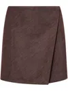 Philosophy Di Lorenzo Serafini Wrap Mini Skirt In Brown