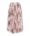 Philosophy Di Lorenzo Serafini Skirt Longuette In Tulle With Flower Print In Pink