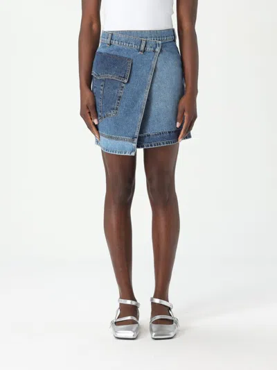 PHILOSOPHY DI LORENZO SERAFINI SKIRT PHILOSOPHY DI LORENZO SERAFINI WOMAN COLOR BLUE,G84109009