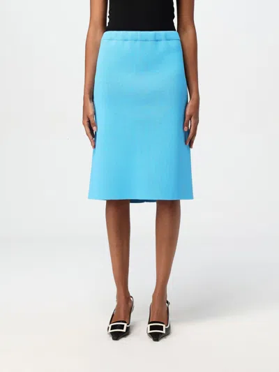 PHILOSOPHY DI LORENZO SERAFINI SKIRT PHILOSOPHY DI LORENZO SERAFINI WOMAN COLOR BLUE,F91349009