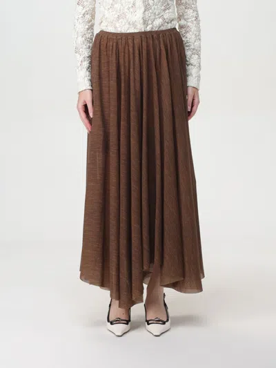 PHILOSOPHY DI LORENZO SERAFINI SKIRT PHILOSOPHY DI LORENZO SERAFINI WOMAN COLOR BROWN,F82278032