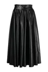 Philosophy Di Lorenzo Serafini Pleated Maxi Skirt With High-quality Polyester Fabric And Design In Black