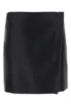 Philosophy Di Lorenzo Serafini Duchesse Satin Mini Skirt In Black