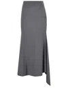 Philosophy Di Lorenzo Serafini Side Slit Rear Zip Skirt In Grey