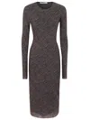 Philosophy Di Lorenzo Serafini Long-sleeve Midi Dress In Grey