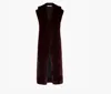 Philosophy Di Lorenzo Serafini Sleeveless Faux-fur Coat In Bordeaux In Blue